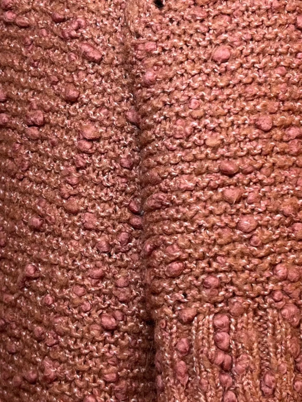 Altar'd State Exaggerated Bouclé Open Back Tie Crop Sweater Size M